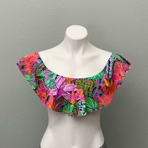 NWT Trina Turk colorful bandeau swim top size 6